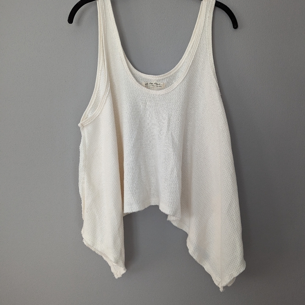 We the free, Free People tank top. Women's medium ivory sweater tank top.